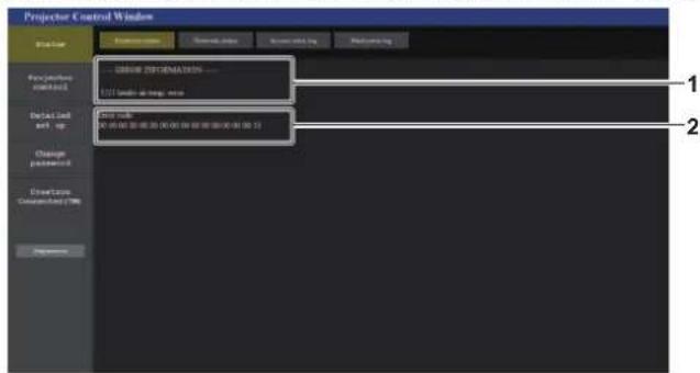 PANASONIC PT-MZ670LEJ - Display of error information - 1