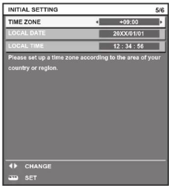 PANASONIC PT-MZ670LEJ - Initial setting (time zone) - 1