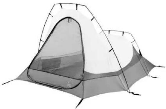 Sierra Designs Clip 3 - Stake Out the Tent Floor - 2