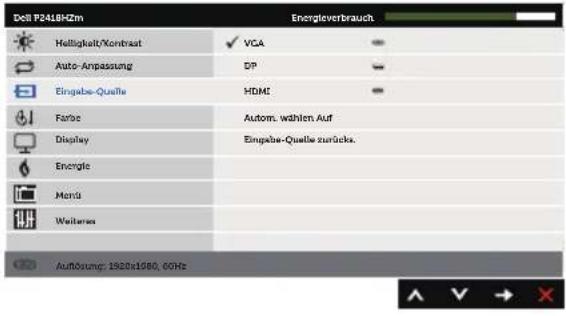 DELL Professional P2418HZ - Menüsystem aufrufen - 8