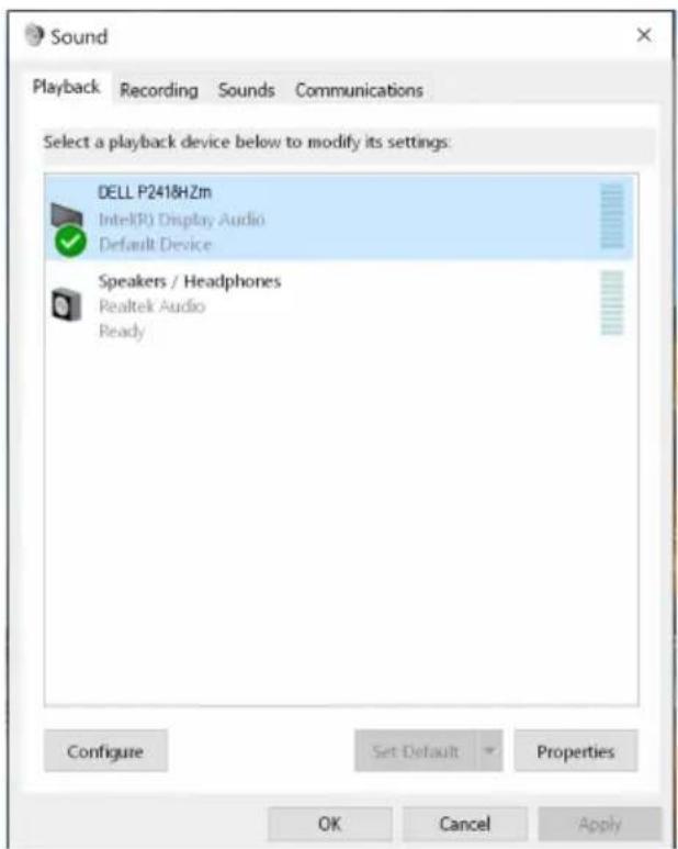 DELL Professional P2418HZ - Monitorlautsprecher als Standardeinstellung festlegen - 7