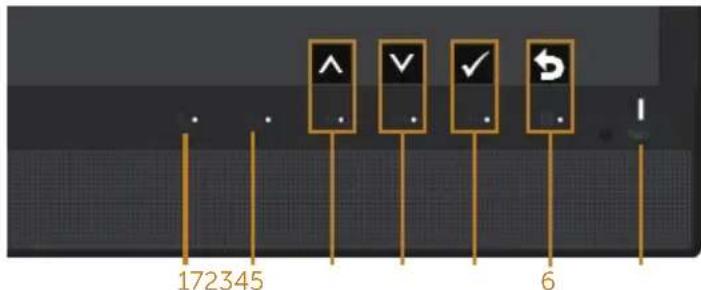DELL Professional P2418HZ - Bedienelemente an der Frontblende verwenden - 1