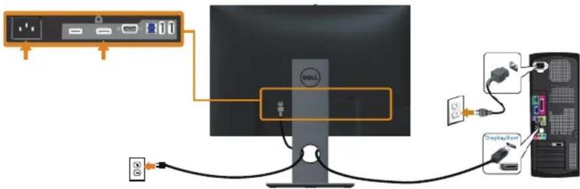 DELL Professional P2418HZ - Mit DP-Kabel verbinden - 1