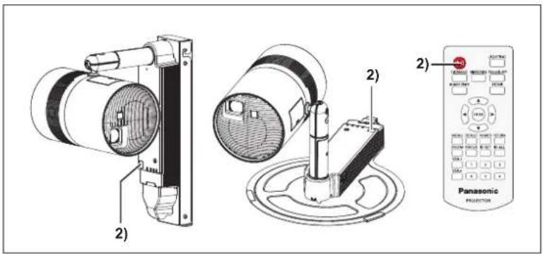 PANASONIC PT-JX200FBE - Turning on the projector - 1