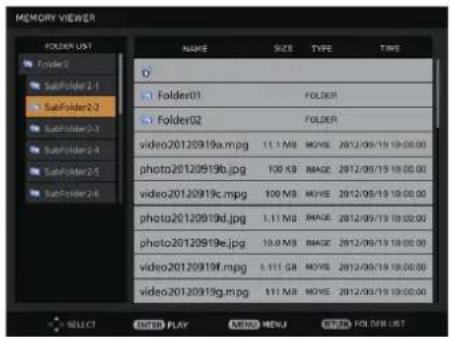 PANASONIC PT-JX200FBE - Displaying the Memory Viewer screen - 2