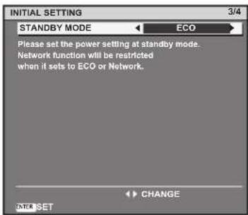 PANASONIC PT-JX200FBE - Initial setting (standby mode) - 1