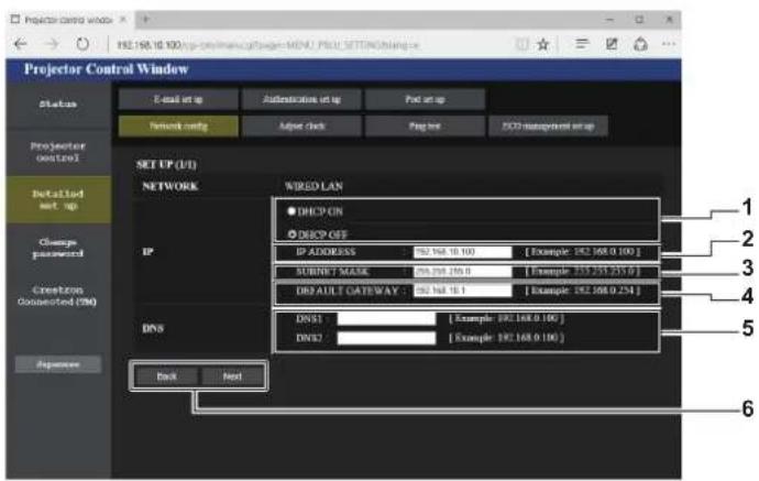 PANASONIC PT-JX200FBE - Connecting with wired LAN - 1