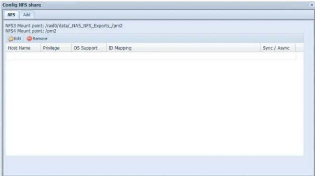 Thecus N16850 - Config NFS share (NFS-Freigabe konfigurieren) - 1