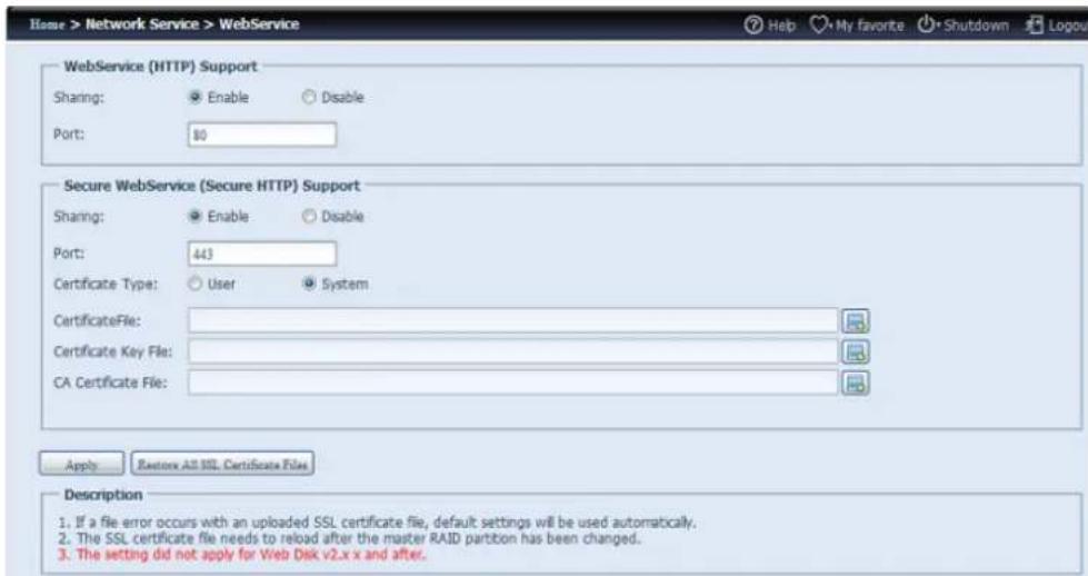Thecus N16850 - WebService - 1