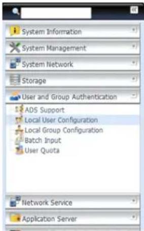 Thecus N16850 - Local User Configuration (Lokale Benutzerkonfiguration) - 1
