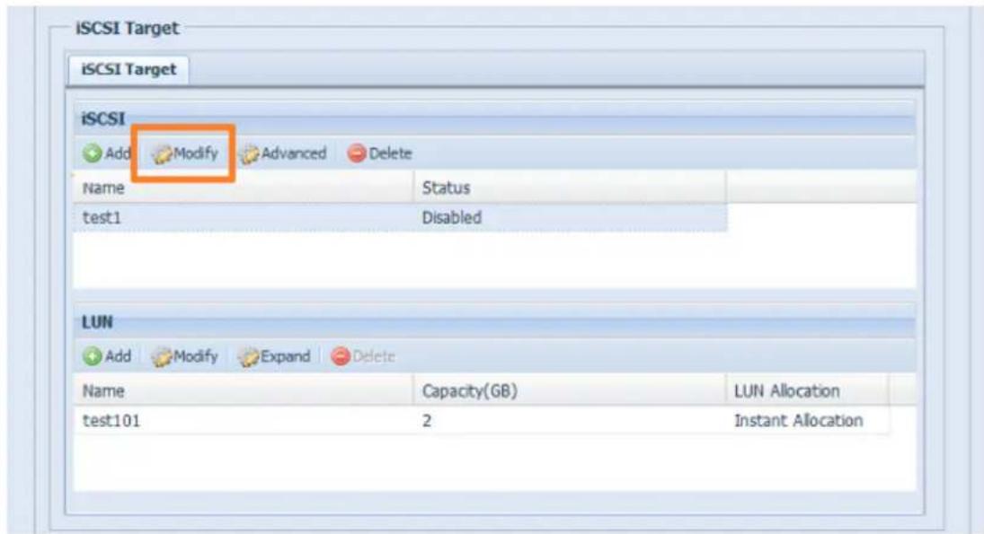 Thecus N16850 - iSCSI-Laufwerk modifizieren - 1