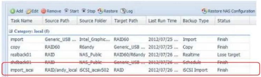 Thecus N16850 - iSCSI Backup (iSCSI-Sicherung): Klicken Sie auf „iSCSI Backup - 13