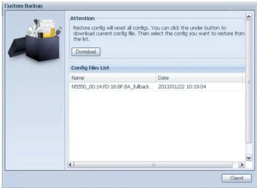Thecus N16850 - Restore NAS Configuration (NAS-Konfiguration wiederherstellen) - 4