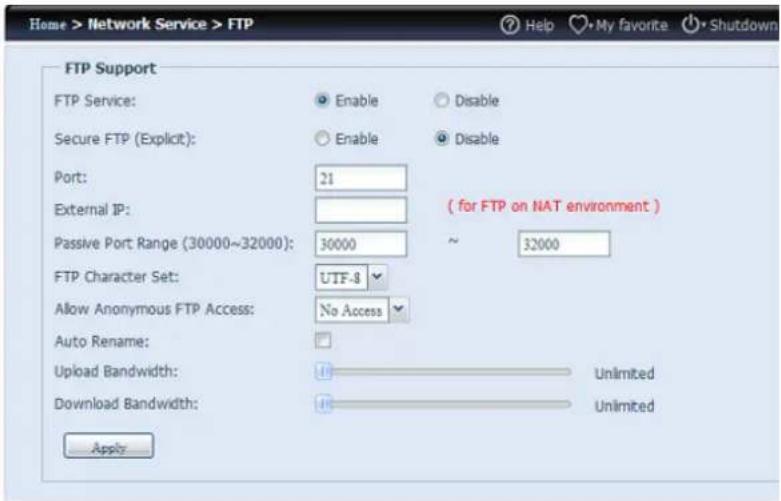 Thecus N16850 - FTP Service (FTP-Service) - 2