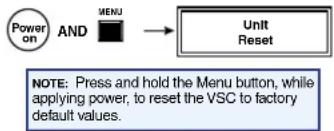 Extron VSC 700D - Unit Reset Function - 1