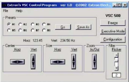 Extron VSC 700D - Using the Control Program - 1