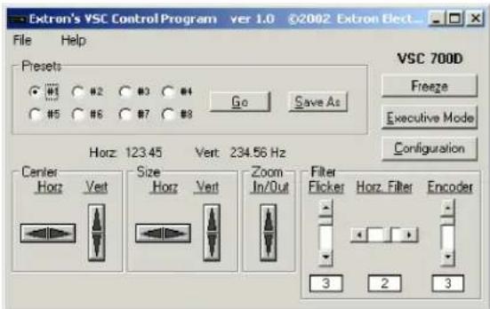 Extron VSC 700D - Using the Control Program - 2