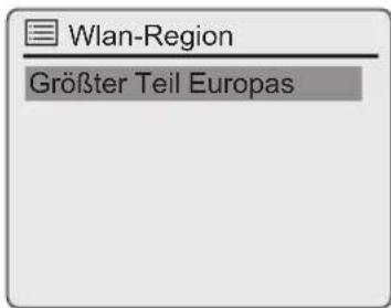 Wlan-Region Größter Teil Europas