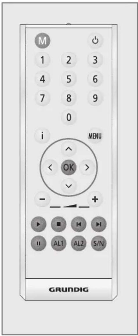 M 1 2 3 4 5 6 7 8 9 0 i MENU ^ < OK > - + GRUNDIG