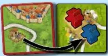 Schmidt Carcassonne: Manege frei! - Einen Meeple einsetzen - 2