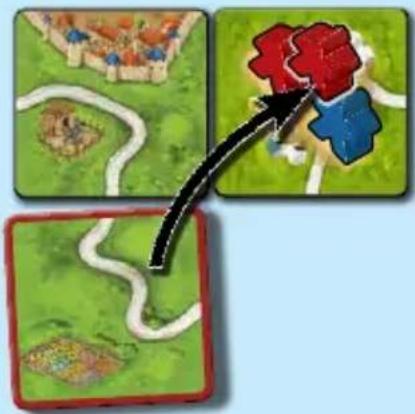 Schmidt Carcassonne: Manege frei! - Einen Meeple einsetzen - 3
