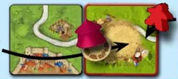 Schmidt Carcassonne: Manege frei! - Einen Meeple einsetzen - 1