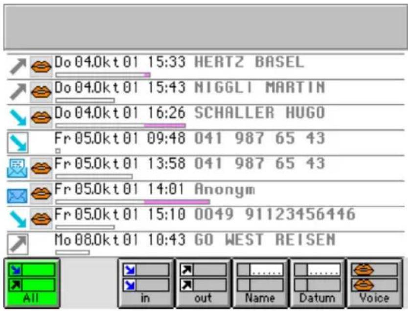 Habimat X2 - Anrufsliste aufrufen - 2