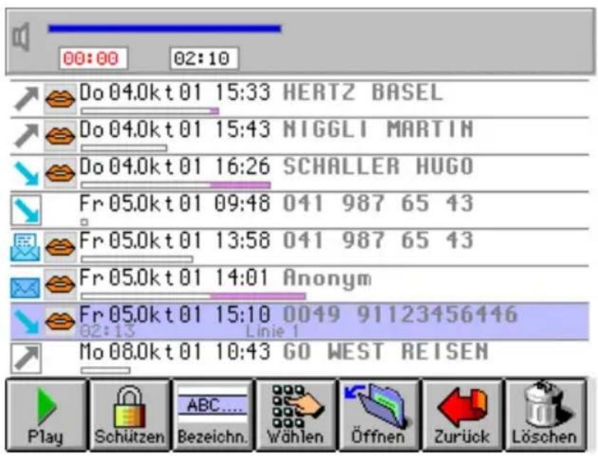 Habimat X2 - Arbeiten mit der Anrufsliste - 1