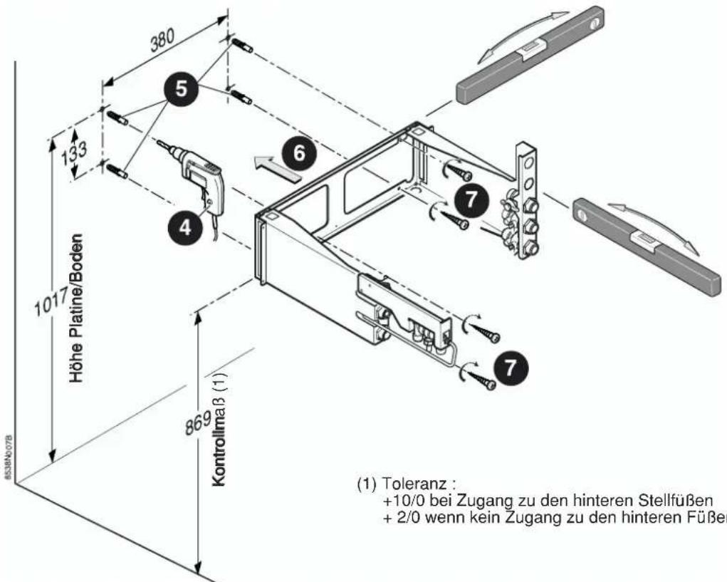 Oertli OPTIMAT GVR 140-25 Condens - Spezifische Installation: Montagerahmen an der Wand befestigt - 2