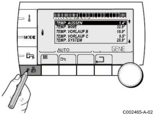 Oertli GSCR 35 - Einstellung des Kontrasts und der Beleuchtung des Displays - 2