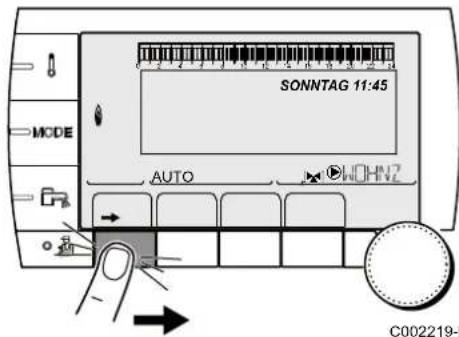 Oertli GSCR 25 - Einstellung des Kontrasts und der Beleuchtung des Displays - 1
