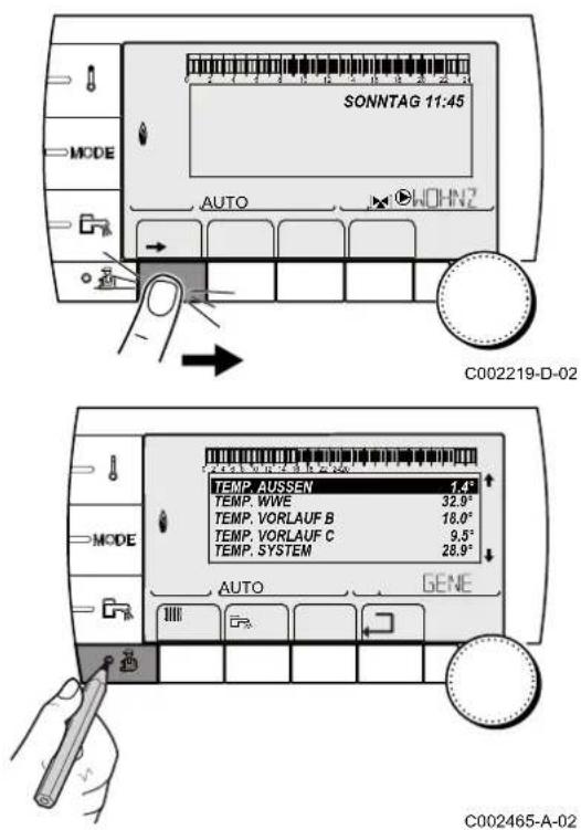 Oertli GMR 3025 Condens - Einstellung des Kontrasts und der Beleuchtung des Displays - 1