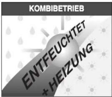KOMBIBETRIEB ENTFEUCHET + HEIZUNG