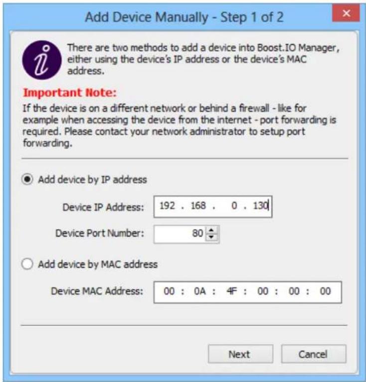 Brainboxes ED-504 - Adding a Device by IP Address - 2