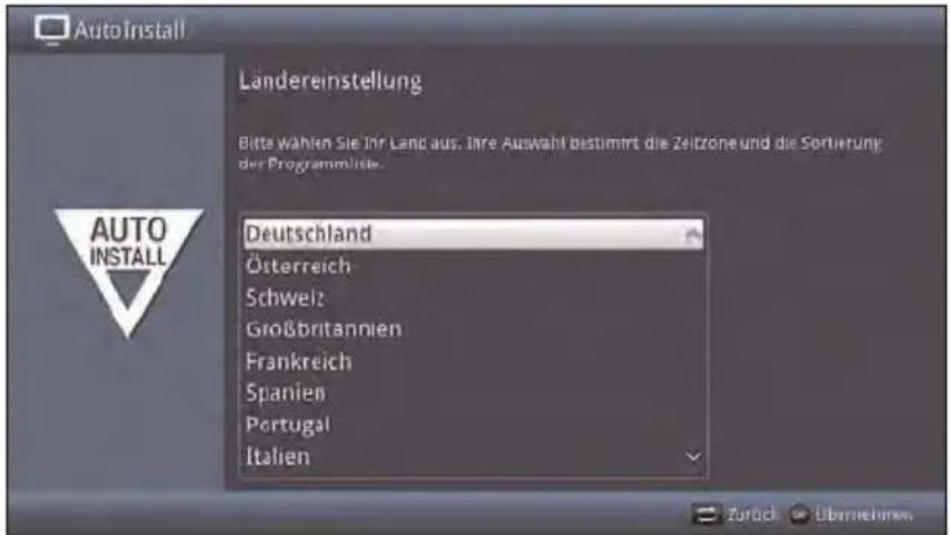 AutoInstall Ländereinstellung Bitte wählen Sie Ihr Land aus. Ihre Auswahl bestimmt die Zeitzone und die Sortierung der Programmäte. Deutschland Österreich Schweiz Großbritannien Frankreich Spanien Portugal Italien Zurück Überleihmen