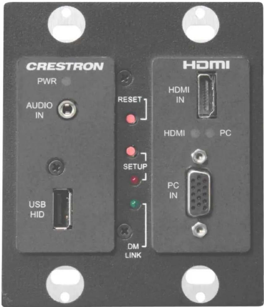 CRESTRON PWR AUDIO IN USB HID RESET SETUP DM LINK HDMI HDMI IN HDMI PC PC IN