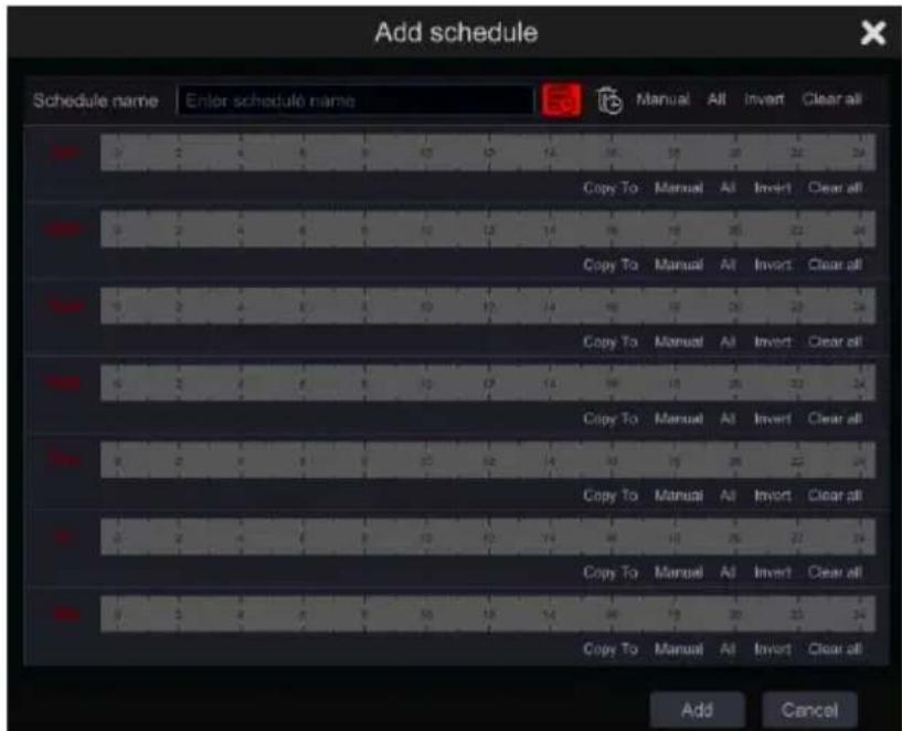 Add schedule Schedule name Enter schedule name Manual All Invert Clear all Copy To Manual All Invert Clear all Copy To Manual All Invert Clear all Copy To Manual All Invert Clear all Copy To Manual All Invert Clear all Copy To Manual All Invert Clear all Copy To Manual All Invert Clear all Copy To Manual All Invert Clear all Copy To Manual All Invert Clear all Copy To Manual All Invert Clear all Copy To Manual All Invert Clear all Copy To Manual All Invert Clear all Copy To Manual All Invert Clear All Copy To Manual All Invert Clear all Copy To Manual All Invert Clear all Copy To Manual All Invert Clear all Copy To Manual All Invert Clear all Copy To Manual All Invert Clear all Copy To Manual All Invert Clear all Copy To Manual All Invert Clear all Copy To Manual All Invert Clear all Copy To Manual All Invert Clear all Copy To Manual All Invert Clear all Copy To Manual All Invert Clear all