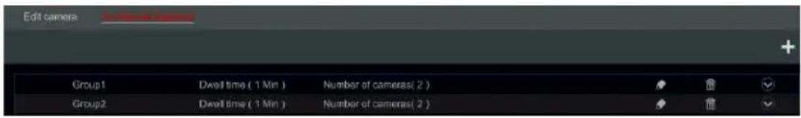 Edit camera Group1 Dwell time ( 1 Min ) Number of cameras( 2 ) Group2 Dwell time ( 1 Min ) Number of cameras( 2 )