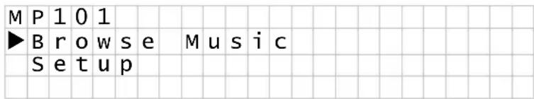 M P 1 0 1 ► B r o w s e M u s i c S e t u p