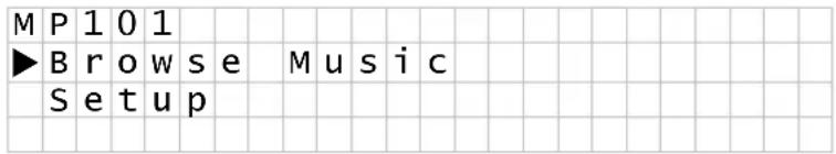 M P 1 0 1 ► B r o w s e M u s i c S e t u p