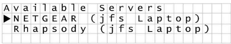 A v a i l a b l e S e r v e r s ► N E T G E A R ( j f s L a p t o p ) R h a p s o d y ( j f s L a p t o p )