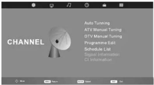 FOX electronics 49DLE468 - CHANNEL menu - 1