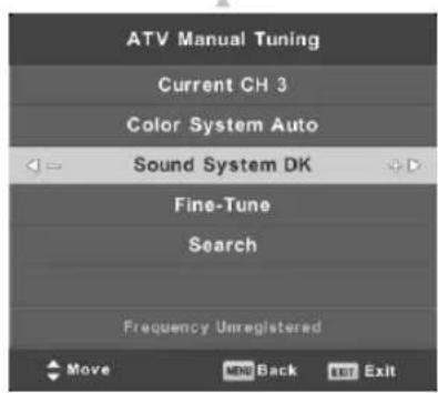 FOX electronics 49DLE468 - CHANNEL menu - 2