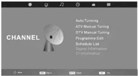 FOX electronics 49DLE468 - Kanal menu - 1