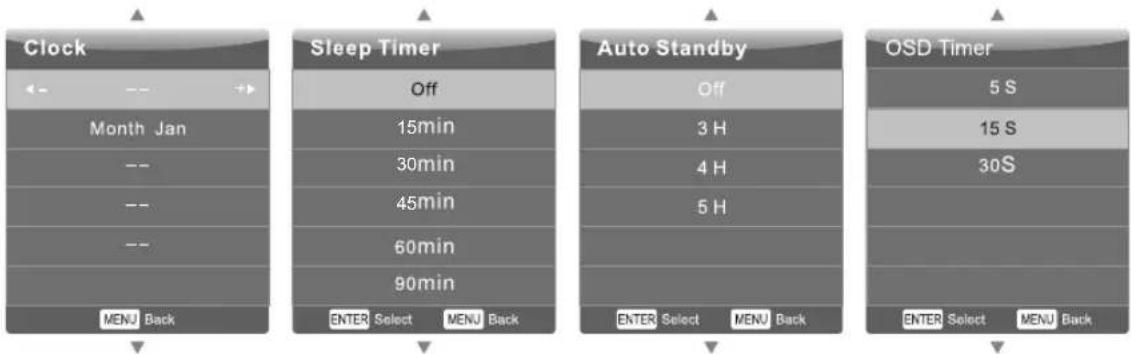 FOX electronics 49DLE468 - TIME menu - 2