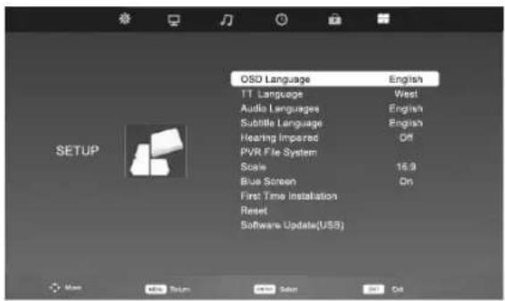 FOX electronics 49DLE468 - SETUP menu - 1