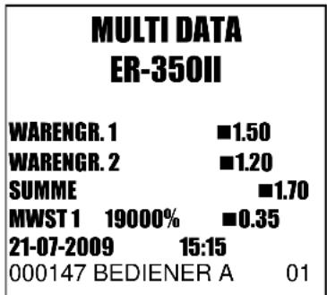 Multi Data ER-350 II - TEILSUMMEN-TASTE - 2