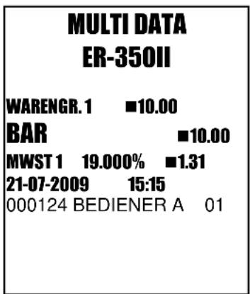 Multi Data ER-350 II - Festpreis-Warengruppe - 3