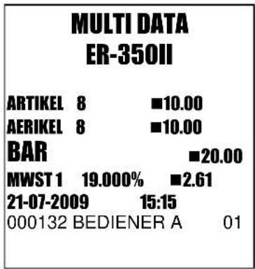 Multi Data ER-350 II - ARTIKEL (PLU)-EINGABE-WIEDERHOLUNG - 4