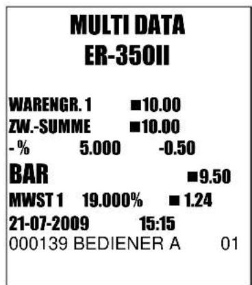 Multi Data ER-350 II - ZWISCHENSUMMEN-NACHLASS / AUFSCHLAG - 4